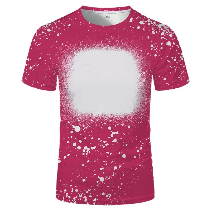 Sublimation Blank Tiedye T Shirts Fashion Tye Die Tee Tops Polyester Short-Sleeve Tshirt For DIY Heat Transfer Print Logo Image - Image 5