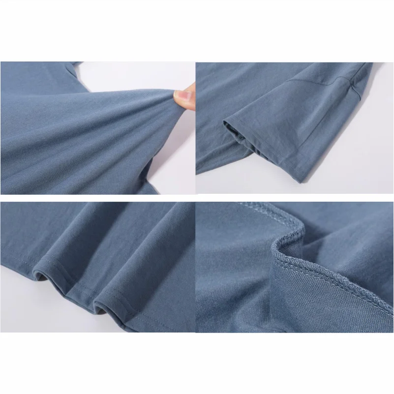 Summer 100% Cotton Short Sleeve T Shirts Couples Bottoming Casual Solid Cotton Crew Neck Soft Loose Fit Tee Shirt Tops - Image 6