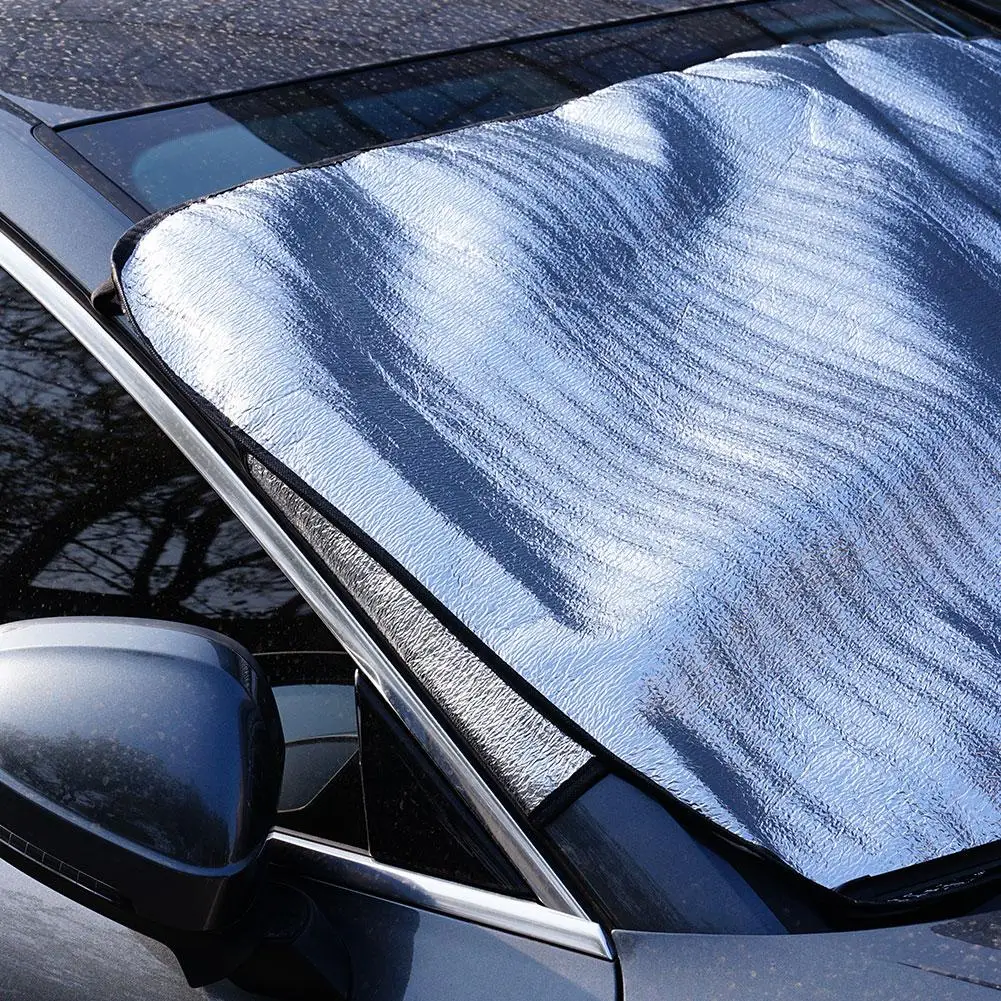 Summer Car Windscreen Covers Windshield Frost Cover Ice Snow Shield Front Protector Portable Collapsible Exterior Cover Parts 70 - Image 3