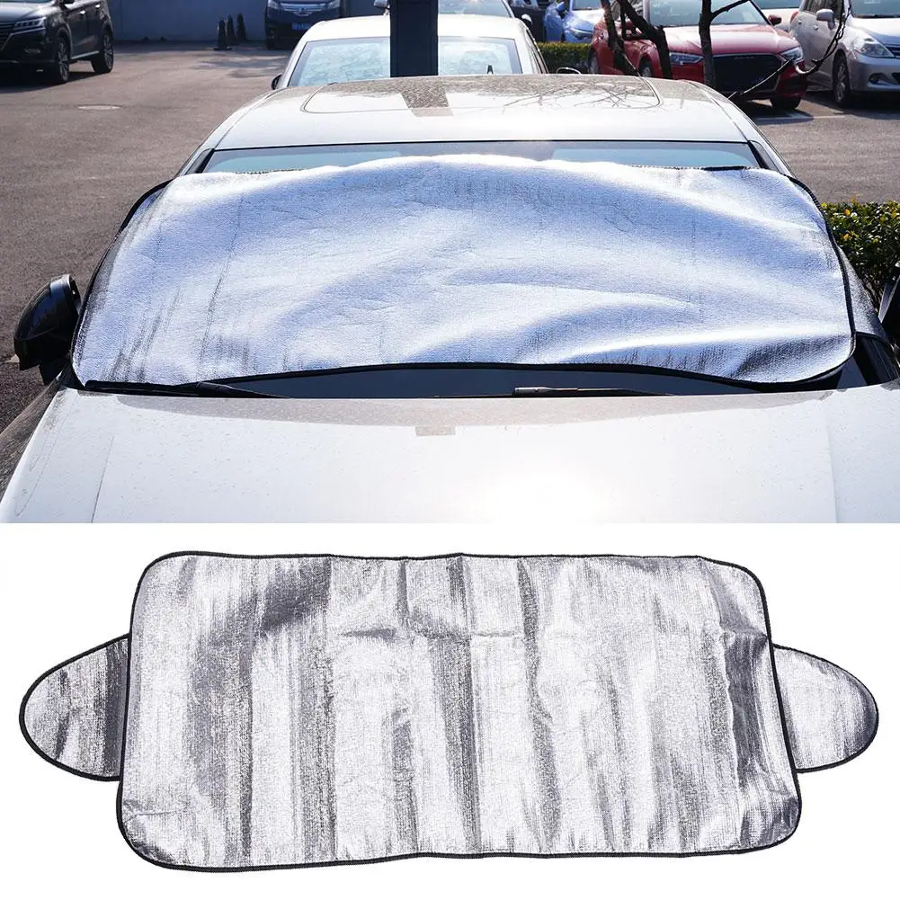 Summer Car Windscreen Covers Windshield Frost Cover Ice Snow Shield Front Protector Portable Collapsible Exterior Cover Parts 70