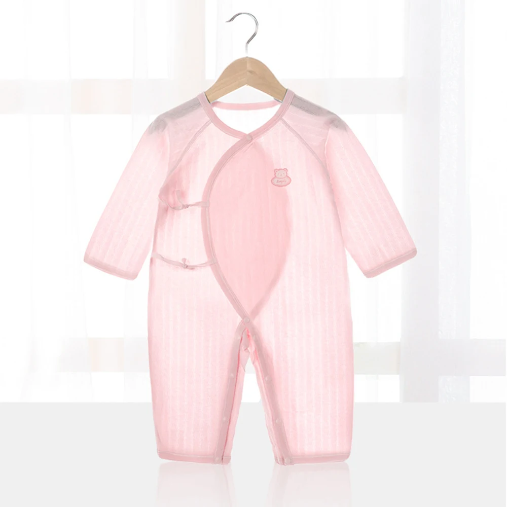Summer Thin Baby Boy Girl Clothes Short-sleeved Cotton Solid Newborn Baby Soft Romper Newborn Clothing For 0-3 Years - Image 3