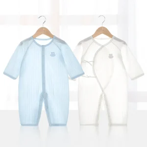 Summer Thin Baby Boy Girl Clothes Short-sleeved Cotton Solid Newborn Baby Soft Romper Newborn Clothing For 0-3 Years