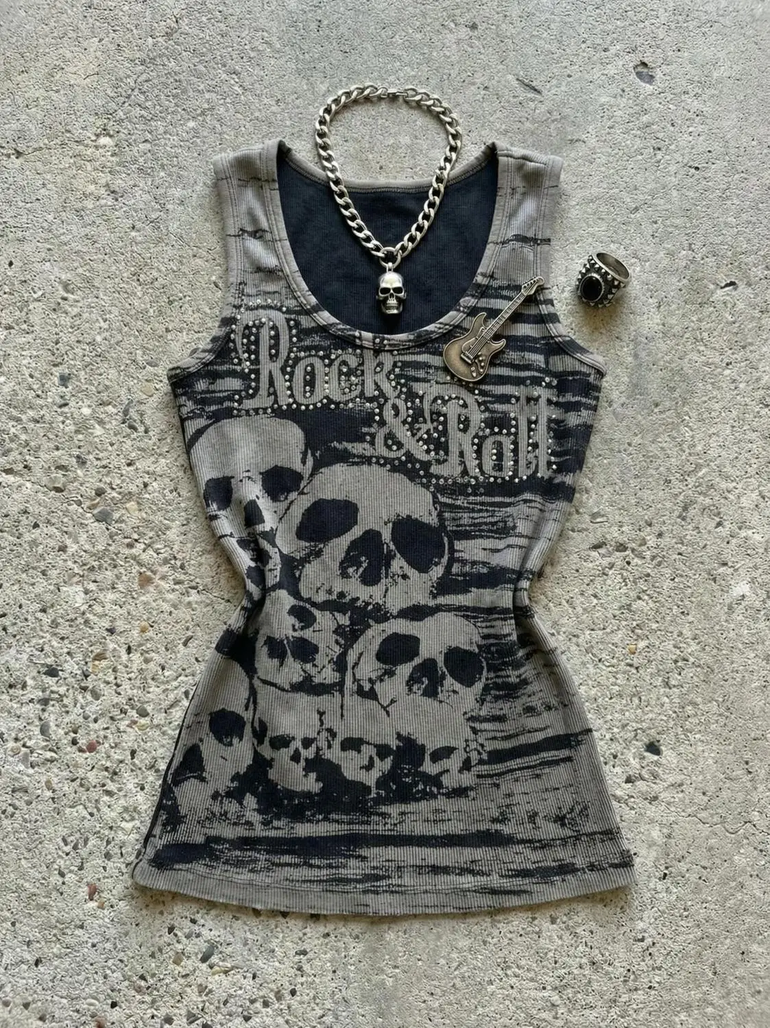 Summer Vintage 90s Women Crop Vest Y2K Letter Print Punk Sexy Grunge Harajuku Sleeveless Tank Tops Fashion Camisole - Image 4