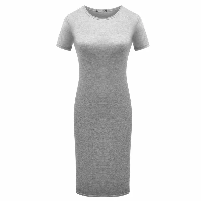 Summer Women Dresses Knee-Length Shinny Casual Short Sleeve Bandage Bodycon Sheath Dress Vestidos QT031 - Image 5