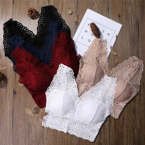 Summer Women Lingerie Push Up Wireless Hollow Lace Bra Top Women Bralette Underwear Lingerie Full Cup