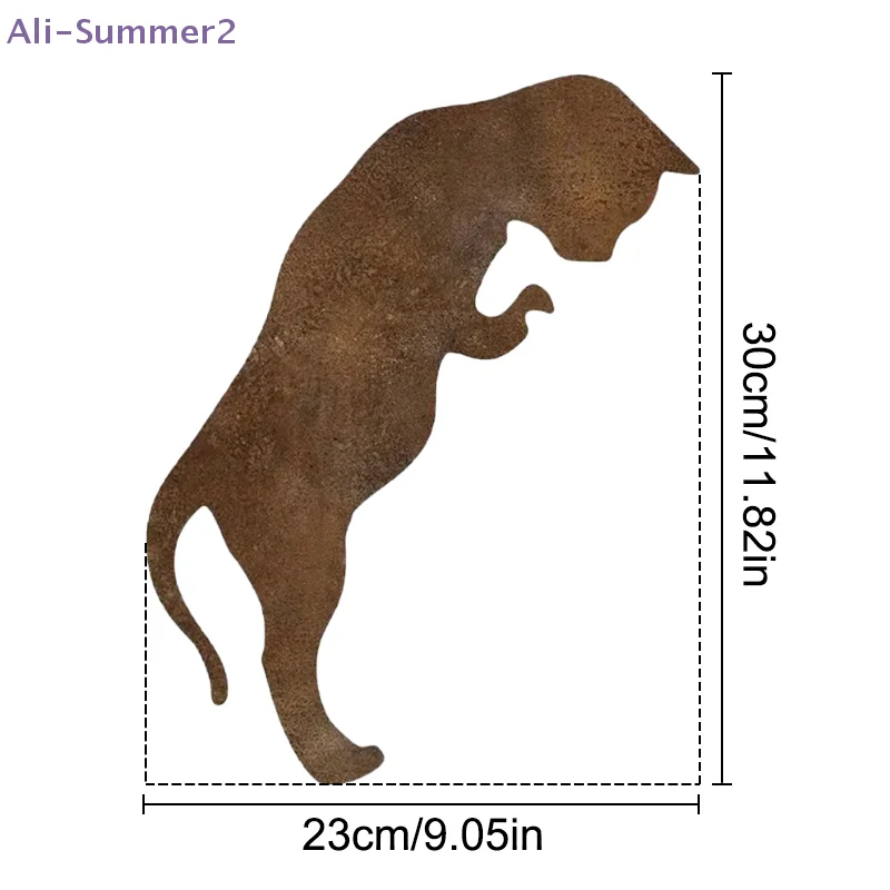 {Summer2} 【Summer2】Rustic Rusty Metal Cat Garden Statue | Classic Outdoor Yard Decor | Durable Freestanding Lawn Ornament - Image 6