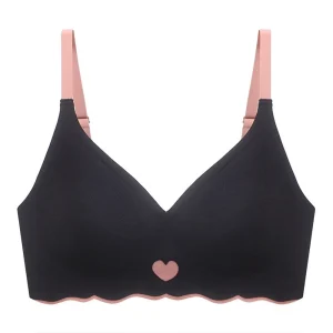 Sweet Close-fitting Wireless Bra Shockproof Push Up Seamless Bralette Lingerie Underwear Sports Bra Running