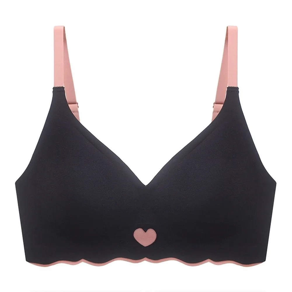 Sweet Close-fitting Wireless Bra Shockproof Push Up Seamless Bralette Lingerie Underwear Sports Bra Running