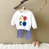 Toddler Baby Boy Clothes Infant Outfit Sets Spring Autumn Fruit Print Long Sleeve Sweatshirt Top+Pants Children Clothing 0-3Y