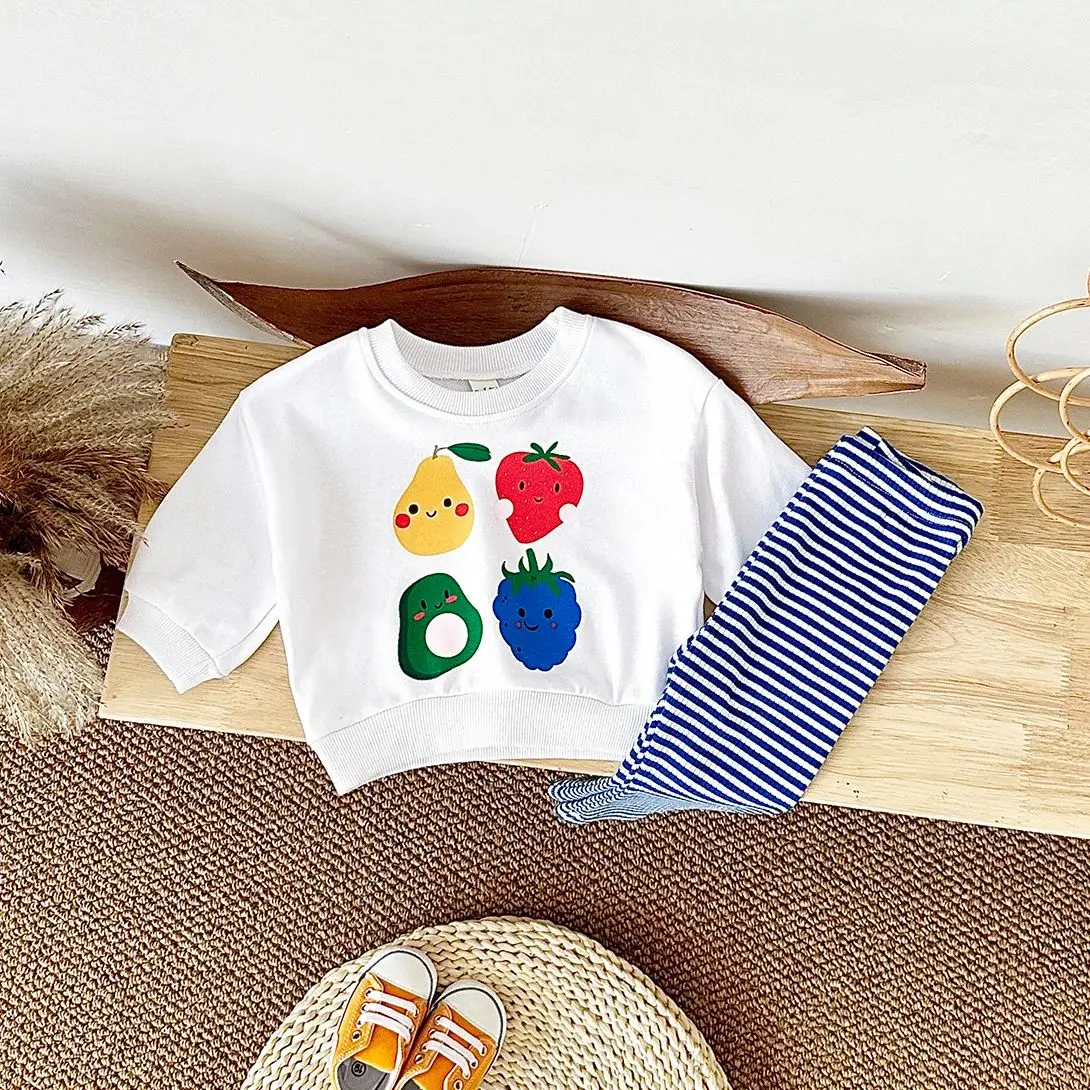 Toddler Baby Boy Clothes Infant Outfit Sets Spring Autumn Fruit Print Long Sleeve Sweatshirt Top+Pants Children Clothing 0-3Y - Image 6