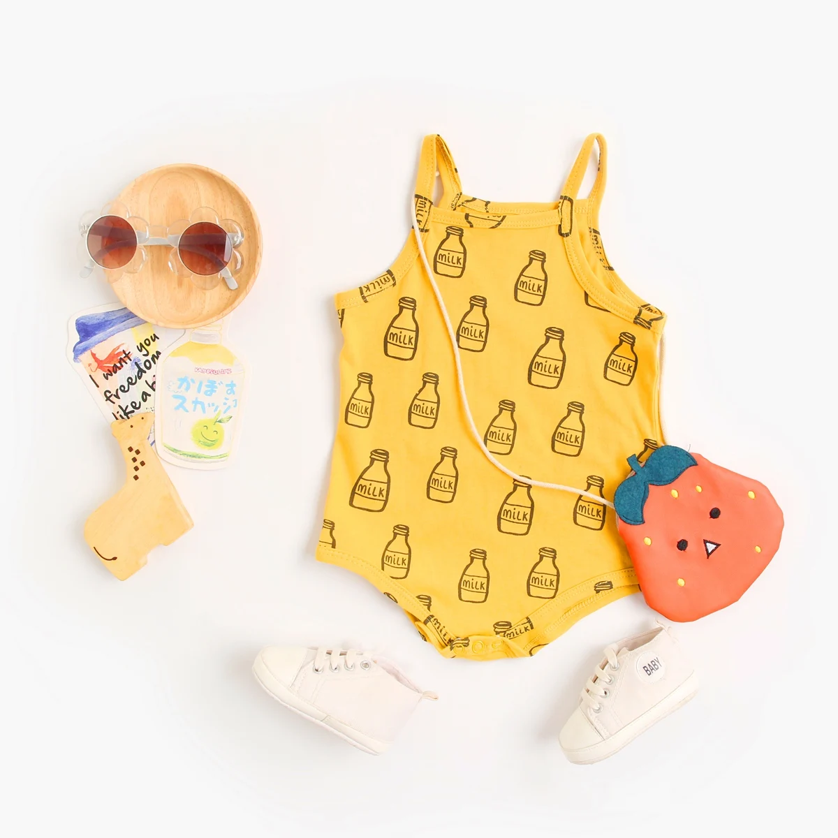 Toddler Boys Girls Summer Cotton Cute Printing Bodysuits Clothes Sleeveless - Image 5