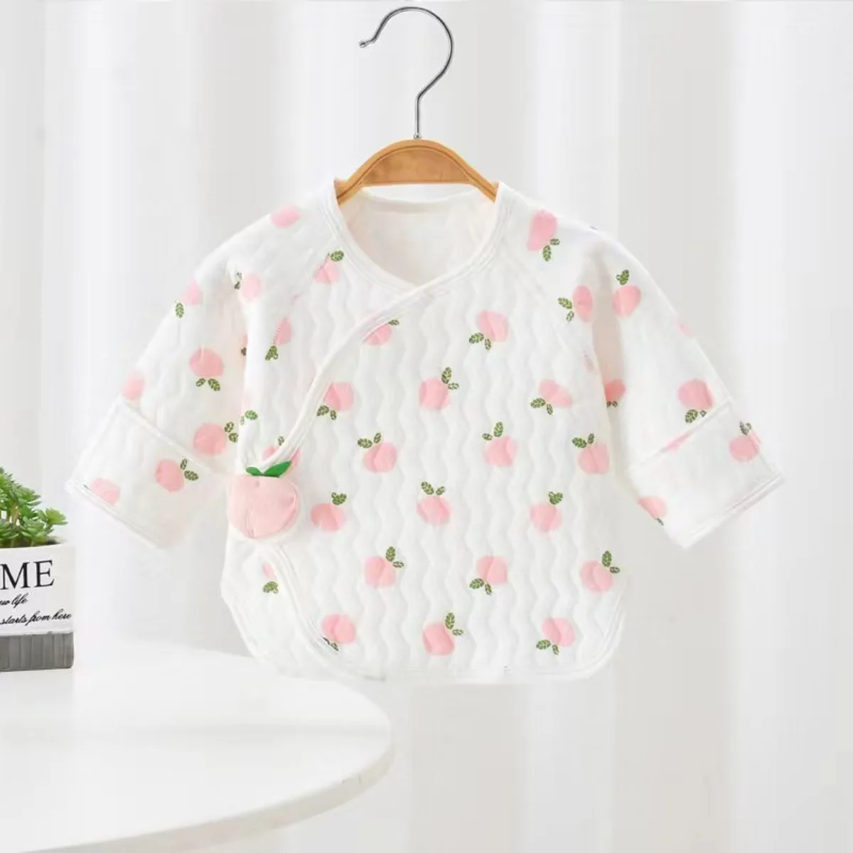 Toddler Daily Outdoor Half-back Clothes 0-3 Month Bebe Girl Warm Fall Top Clothing Infant Boy Pure Cotton Belly Protection Coat - Image 4