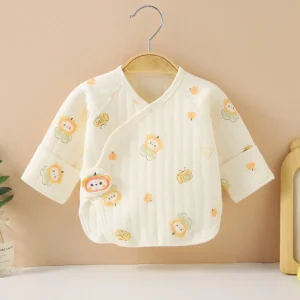 Toddler Daily Outdoor Half-back Clothes 0-3 Month Bebe Girl Warm Fall Top Clothing Infant Boy Pure Cotton Belly Protection Coat