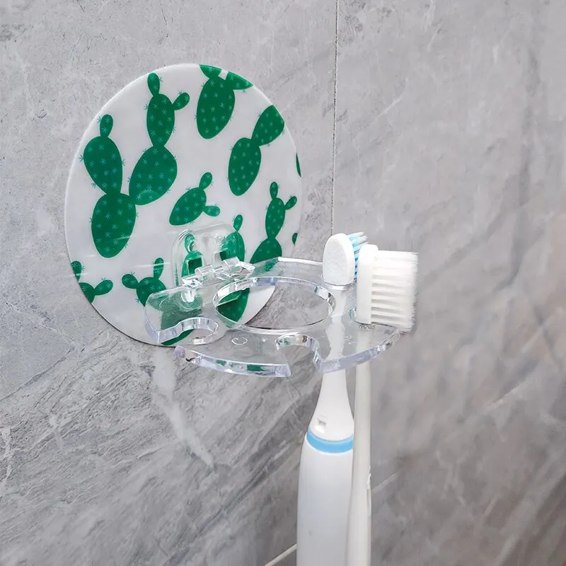 Toothbrush Holder Bathroom Creative Wall Mounted Multipurpose Storage Rack Household Punch Free Toothpaste Razor Holder - Image 2