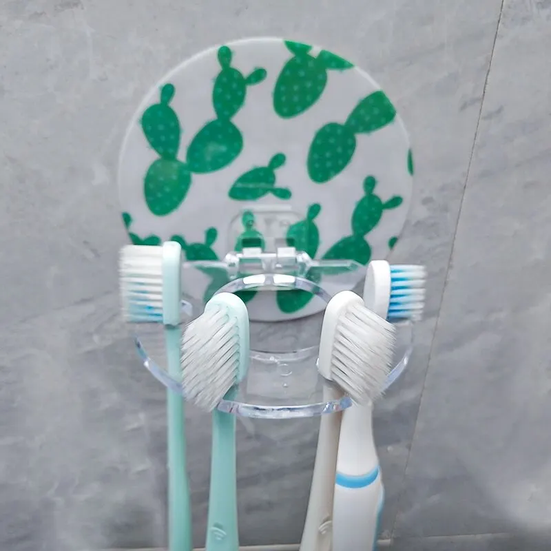 Toothbrush Holder Bathroom Creative Wall Mounted Multipurpose Storage Rack Household Punch Free Toothpaste Razor Holder - Image 3