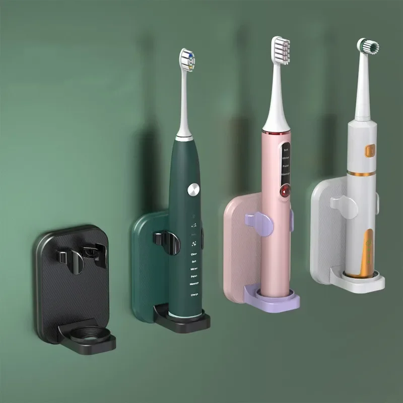 Toothbrush Stand Rack Organizer Electric Toothbrush Wall-Mounted Holder Space Saving No Punching Bathroom Accessories