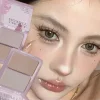 Two-tone Highlight Contour Palette Matte Highlighter High-gloss Nose Shadow Face Contouring Bronzer Blush Brighten Powder Makeup