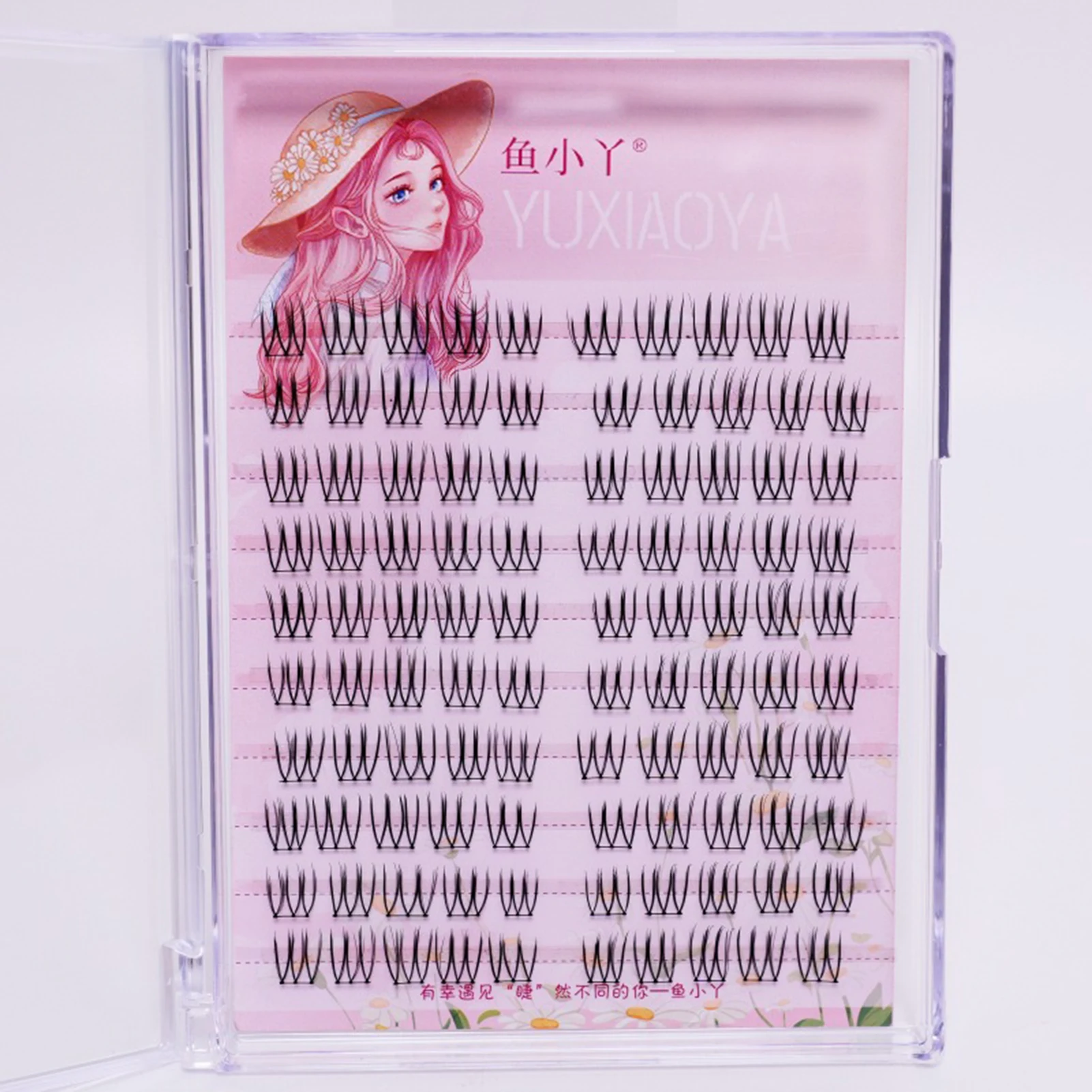 U-shaped Segmented Kpop False Eyelashes Korean Cluster Natural Individual Lash DIY Large Capacity Eyelash Manga Black Stem - Image 2