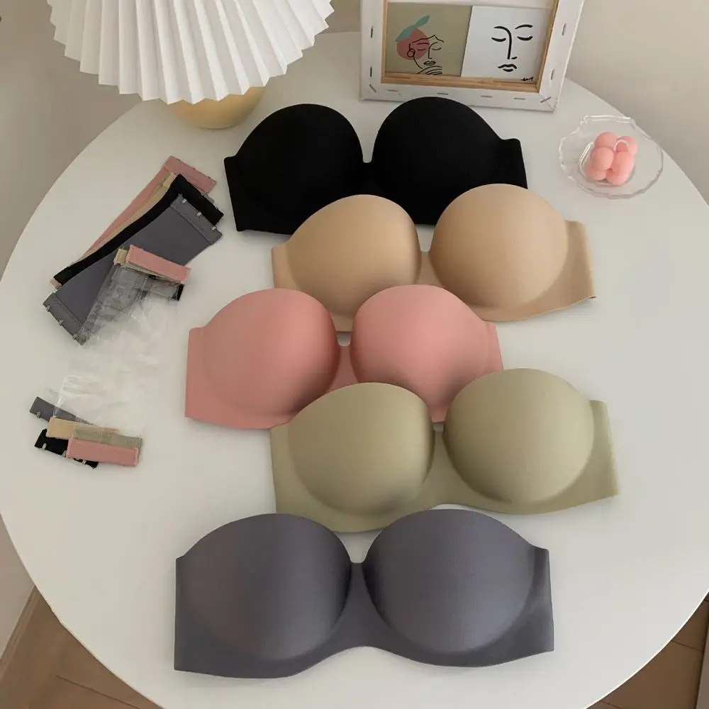 Underwear Beauty Back Half Cup Push-up Tube Top NO Steel Ring Sexy Strapless Bra Chest Wrap Without Straps Bralette Women Bras - Image 4
