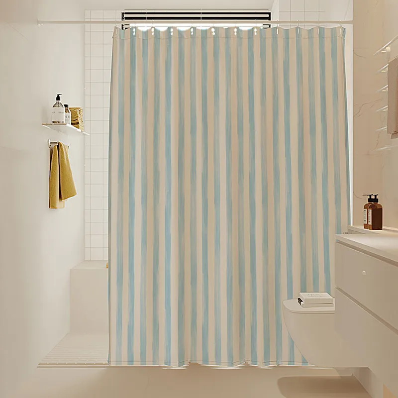 VIKAMA bathroom shower curtain blocking curtain, bath shower dry and wet separation, waterproof and mildew-proof Decor - Image 2