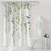 Various Design Shower Curtain With Hooks Easy Install Waterproof Easy Clean For Home Hotel Rental Decor