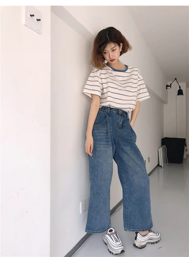 Vintage Striped Kpop T-shirts Women Y2K Korean Fashion Tops Sexy Slim Summer Kawaii Goth Tees Shirts Cheap Clothes Woman Tshirts - Image 6
