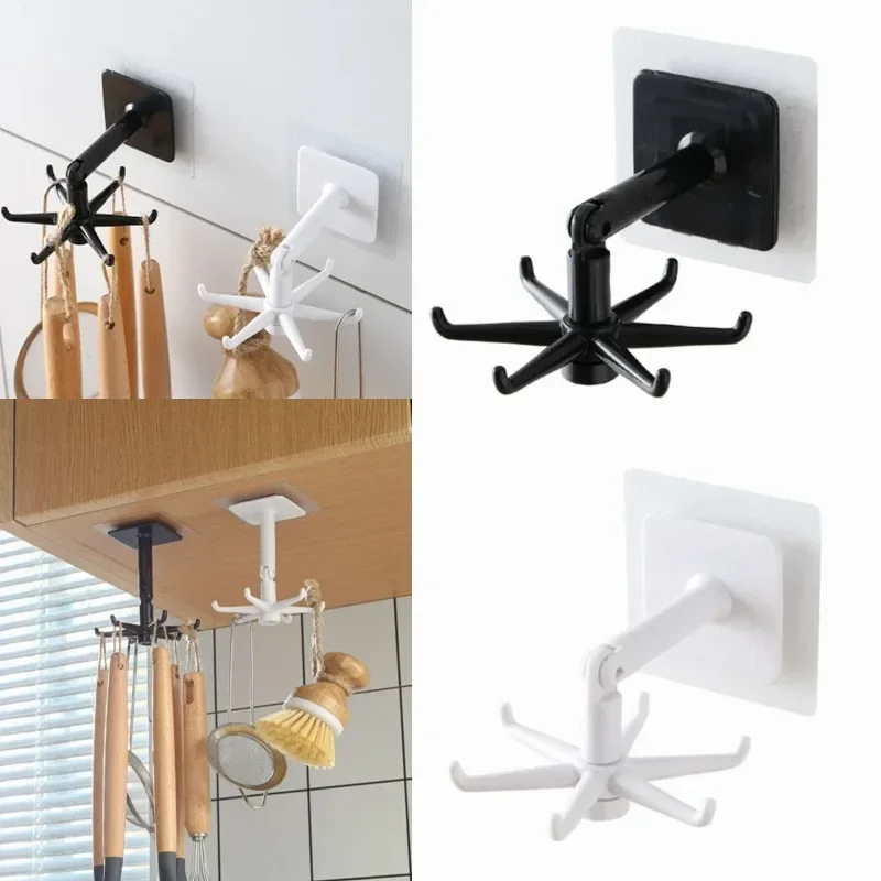 Wall Hook For Kitchen Gadgets Storage Accessories Home and Decoration 360 Degrees Multifunction Bathroom Organizer Kitchenware - Image 2