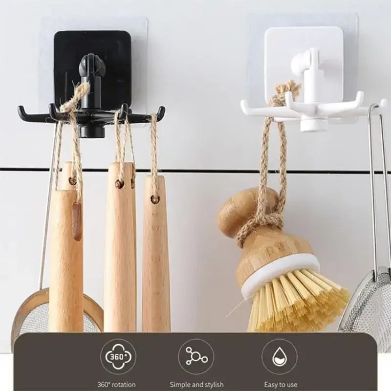 Wall Hook For Kitchen Gadgets Storage Accessories Home and Decoration 360 Degrees Multifunction Bathroom Organizer Kitchenware - Image 5
