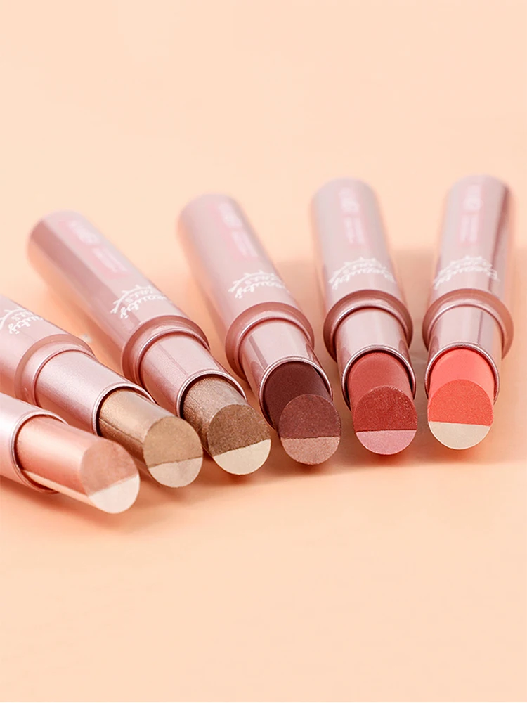 Waterproof Double Color Eye Shadow Stick - Gradient, Sweat-proof, and Smudge-proof Makeup Tool for Easy and Long-lasting - Image 3