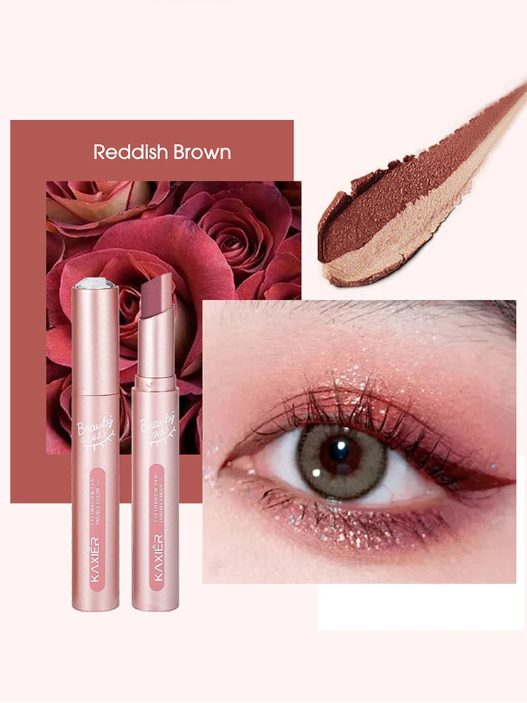 Waterproof Double Color Eye Shadow Stick - Gradient, Sweat-proof, and Smudge-proof Makeup Tool for Easy and Long-lasting - Image 6
