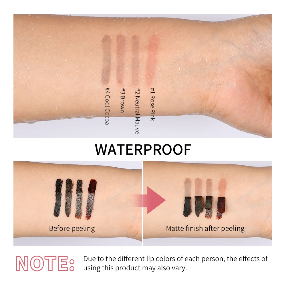 Waterproof Lip Liner Peel Off Tattoo Lipgloss Waterproof Long Lasting Matte Lip Tint Brown Contour Tear-off Lips Stain Cosmetics - Image 4