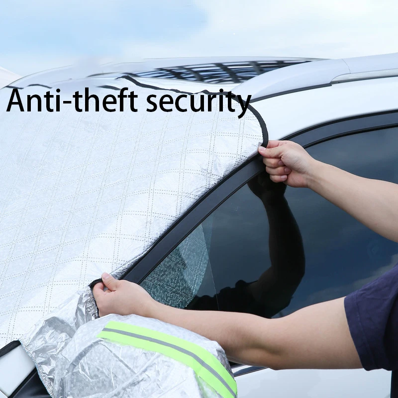 Winter Car Front Snow Frost Cover Windshield Frost Ice Cover Sunshade Protector Foldable Keep Warm Cover - Image 3