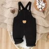 Winter Corduroy Overalls Warm Fluffy Baby Toddler Cartoon Decorated Loose Fit Home Out ection Windproof door Cold Prot Warm