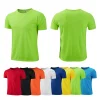 Women Men Quick Drying Short Sleeve Tees Summer Gym Running O-Neck T-Shirt Training Exercise Gym Sport Blank Tops For Printing
