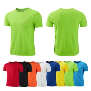 Women Men Quick Drying Short Sleeve Tees Summer Gym Running O-Neck T-Shirt Training Exercise Gym Sport Blank Tops For Printing