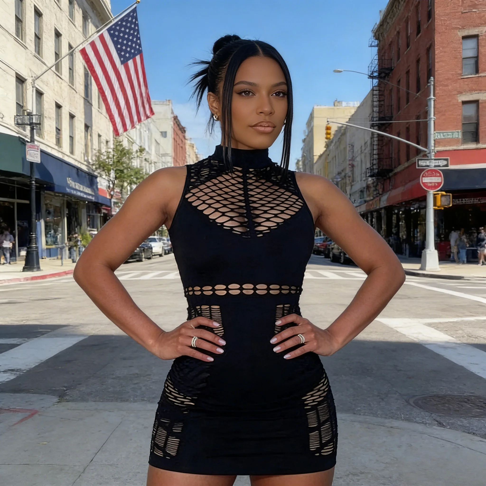 Women Sexy Hollow Out Bodycon Dress Sleeveless Halter Neck Mesh Cutout Mini Dress Clubwear Party Nightclub Tight Fitted Short Dr - Image 3