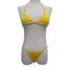 Womens 2 Piece Swimsuit Set Bikini Style with Triangle Bra and Brazilian Cut Panties for Beach Club Pool Party Getaway Weekend