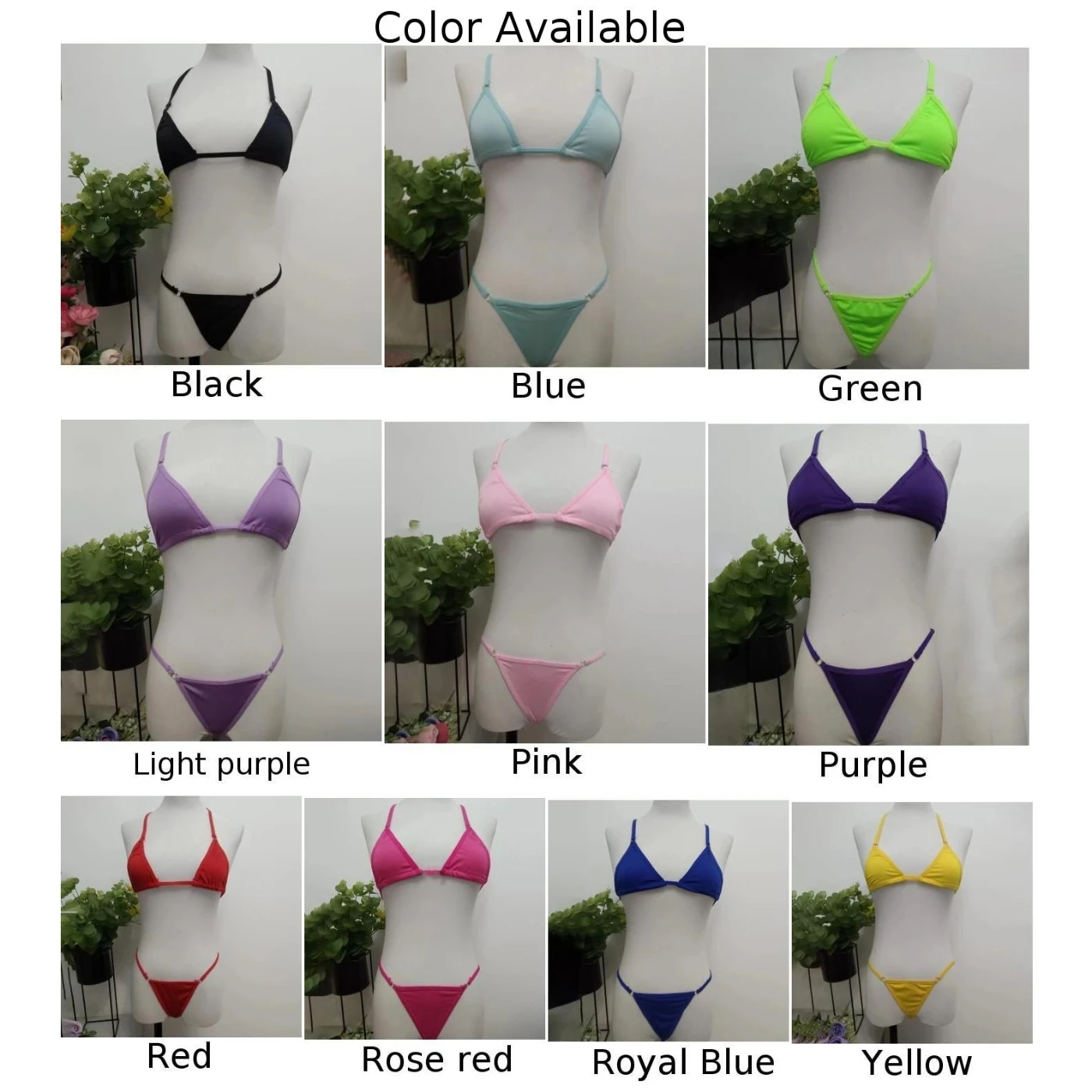 Womens 2 Piece Swimsuit Set Bikini Style with Triangle Bra and Brazilian Cut Panties for Beach Club Pool Party Getaway Weekend - Image 5