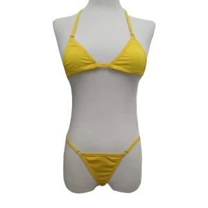 Womens 2 Piece Swimsuit Set Bikini Style with Triangle Bra and Brazilian Cut Panties for Beach Club Pool Party Getaway Weekend