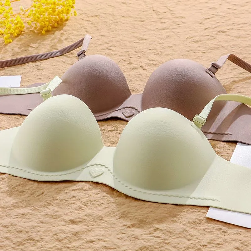 Women's Half Cup Bra Non-Slip Underwear for Small Breasts Gathered Without Marks with Side Breast Adjustment - Image 6
