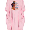 Women's Loose Long Sleeved Summer Plus Size Dress Autumn Winter Black Women
