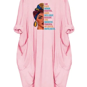 Women's Loose Long Sleeved Summer Plus Size Dress Autumn Winter Black Women