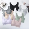 Womens Seamless Bras One Piece Ice Silk Bra Push-up Sports Bra Free Bralette Female Underwear Crop Top Plus Size Lingerie