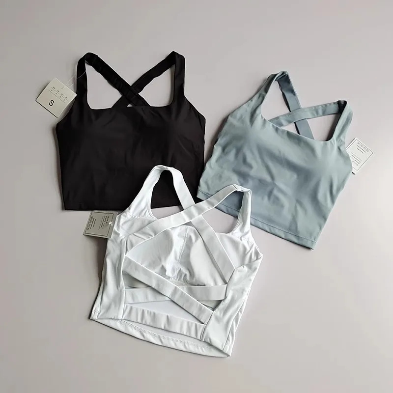 Women's Shock Absorbing Sports Bra Gathered Design Running Fitness Vest Underwear Quick Dry Comfortable Bra for Active Women - Image 3