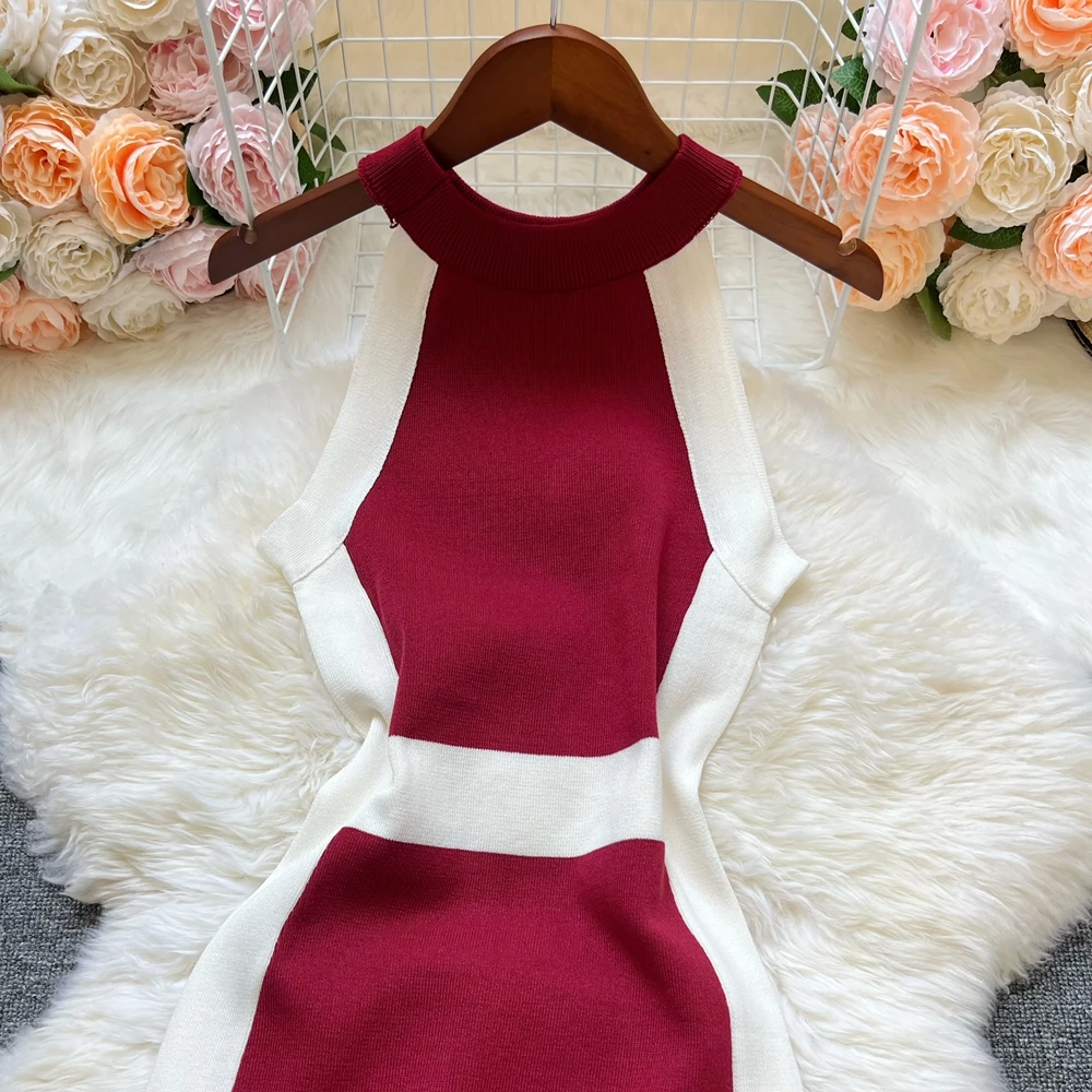 YuooMuoo Women Dress 2026 New Summer Fashion Sleeveless Slim Waist Bodycon Sweater Dress Elegant Office Lady Vestidos Streetwear - Image 5