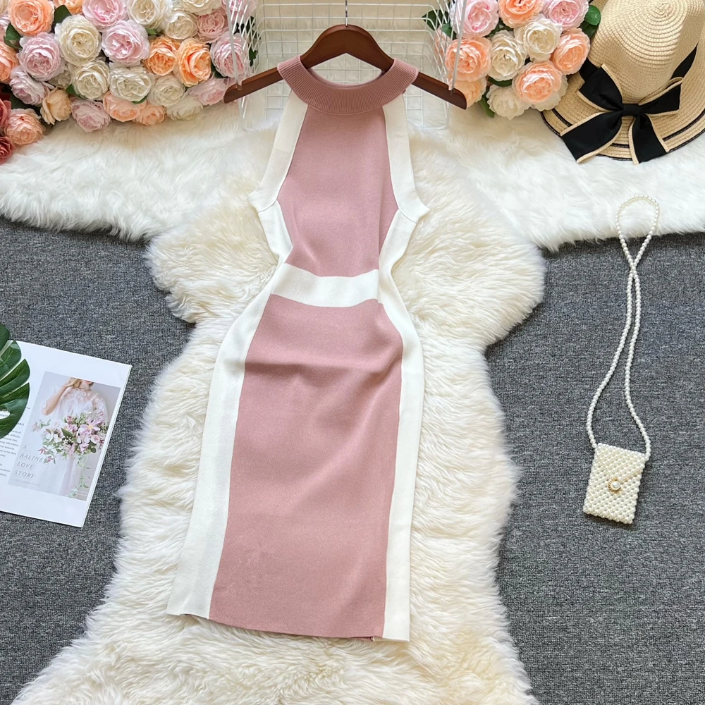 YuooMuoo Women Dress 2026 New Summer Fashion Sleeveless Slim Waist Bodycon Sweater Dress Elegant Office Lady Vestidos Streetwear - Image 3