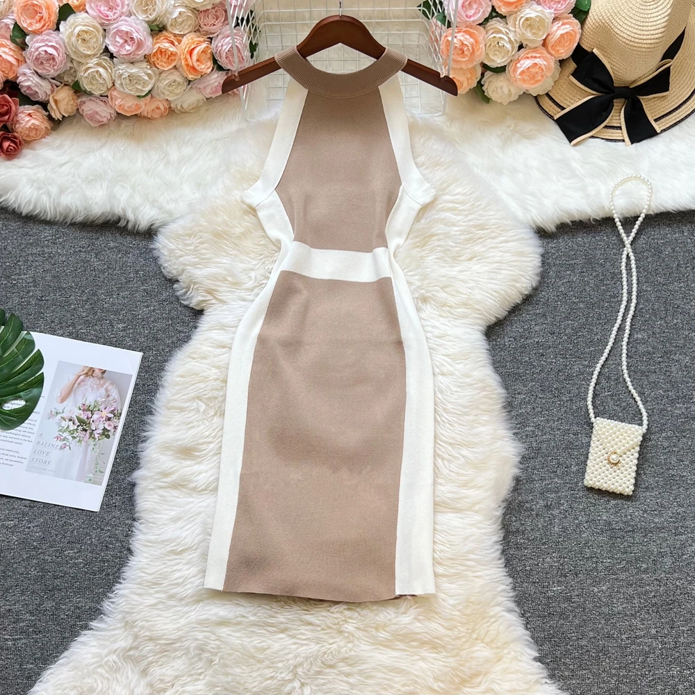 YuooMuoo Women Dress 2026 New Summer Fashion Sleeveless Slim Waist Bodycon Sweater Dress Elegant Office Lady Vestidos Streetwear - Image 4