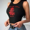 knitting Print O Neck Off Shoulder Tank Top 2025 Summer Women Casual Slim Streetwear Crop Top Female Vacation Clothes Top