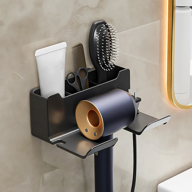 。Hair Dryer Holder Wall Dryer Cradle Straightener Stand Hairdryer Organizer Box Toilet Blower Holder Shelf Bathroom Accessories - Image 3