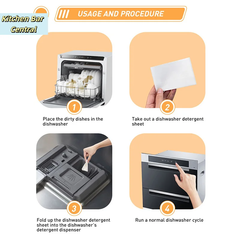 【1Set Dishwasher Cleaner Oil Stain Removal Descaling Detergent Tablets Kitchen Dishwasher Washing Machine Cleaning Tool】 - Image 6